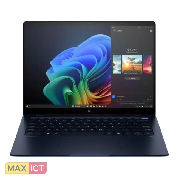 HP EliteBook Ultra G1q AI PC Copilot+ PC Qualcomm Snapdragon X1E-78-100 Laptop 35,6 cm (14") Touchscreen 2.2K 16 GB LPDDR5x-SDRAM 1 TB SSD Wi-Fi 6E (802.11ax) Windows 11 Pro Blauw